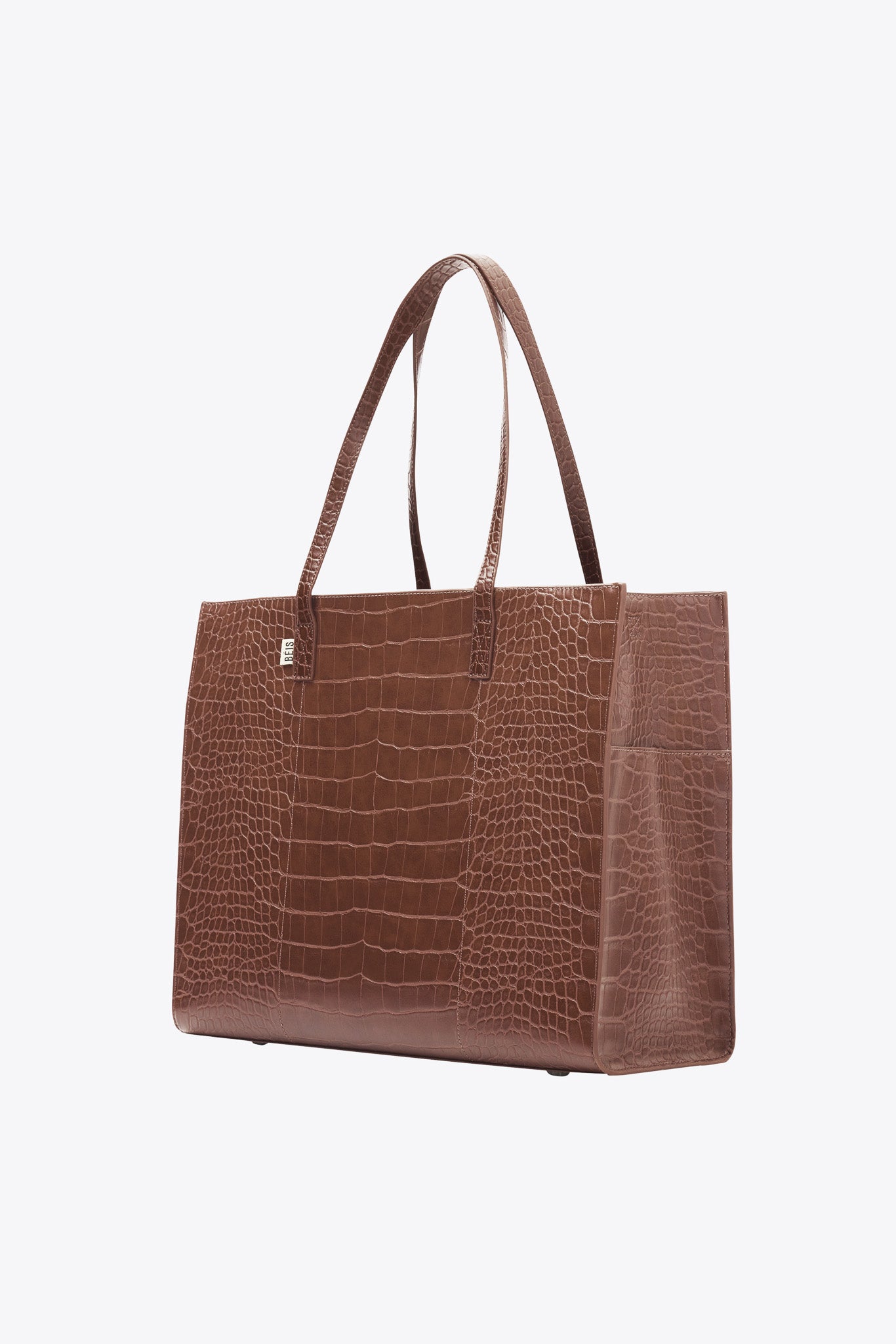 The Large Work Tote in Maple Croc - Image 2