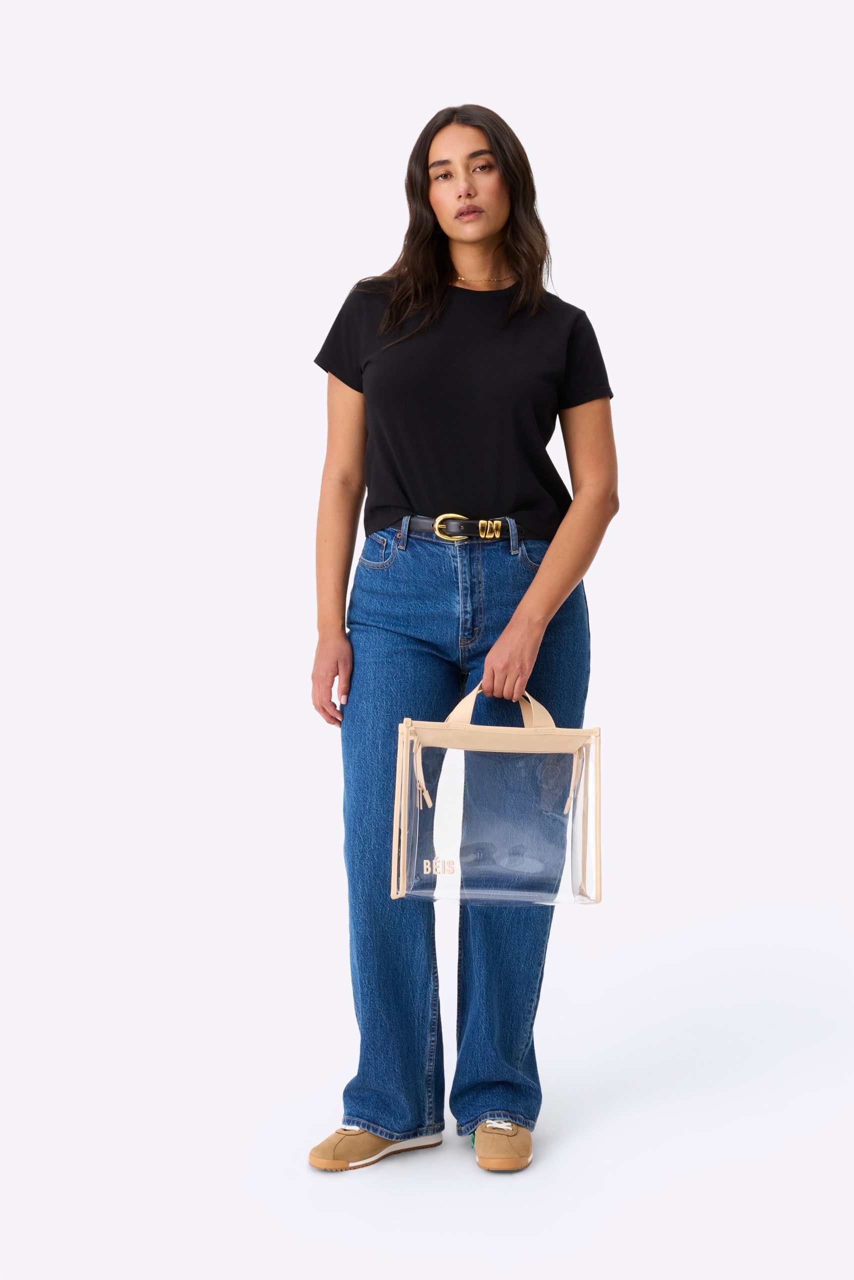 The Stadium Tote in Beige - Image 4