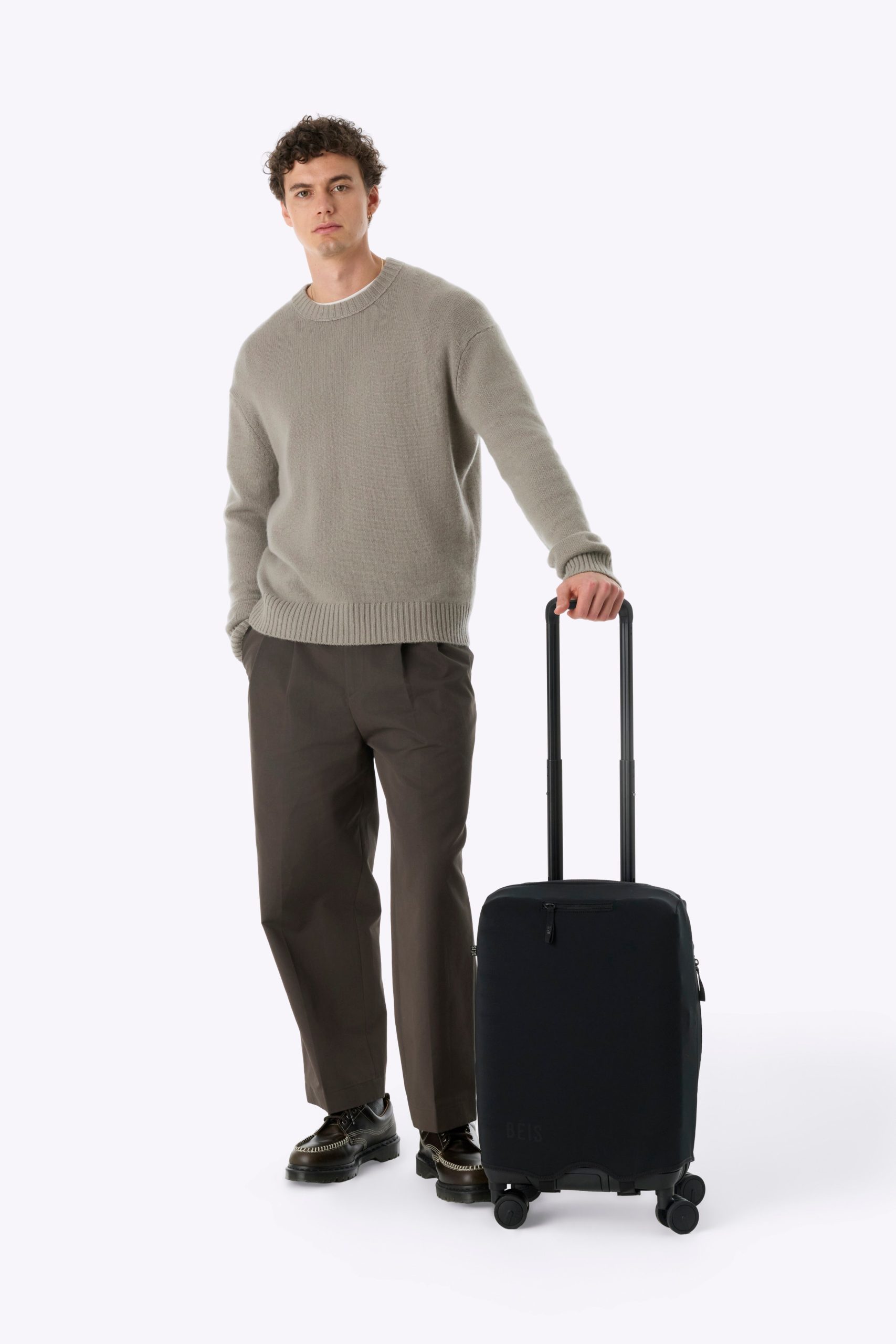 The Hybrid Carry-On Luggage Cover in Black - Image 4